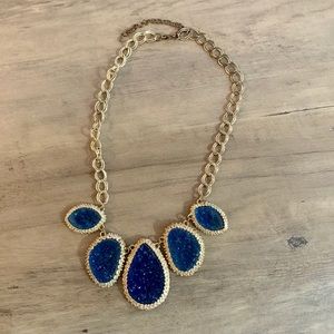 Royal blue statement necklace